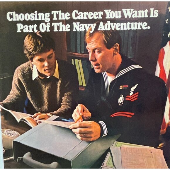 US Navy Recruitment Print Ad Vintage 1982 Its Not Just a Job Military USN - Picture 4 of 6